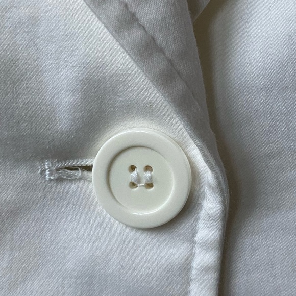 EUC Zara Notched White Cotton Blazer Size 4 - Picture 6 of 7